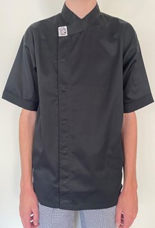 GC-Modern Black Short Sleeve Chef Jacket